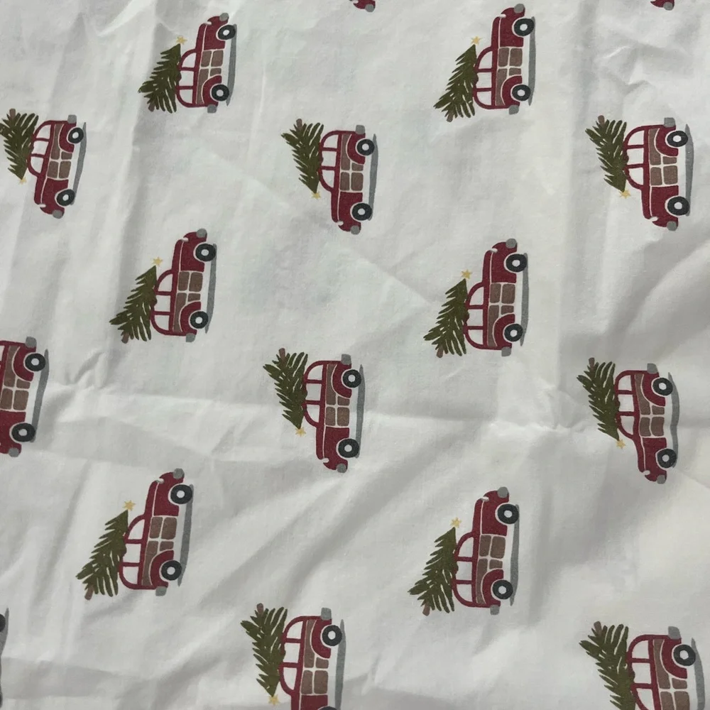 Pottery Barn Woody Car Cotton Pillowcases Christmas Holiday
